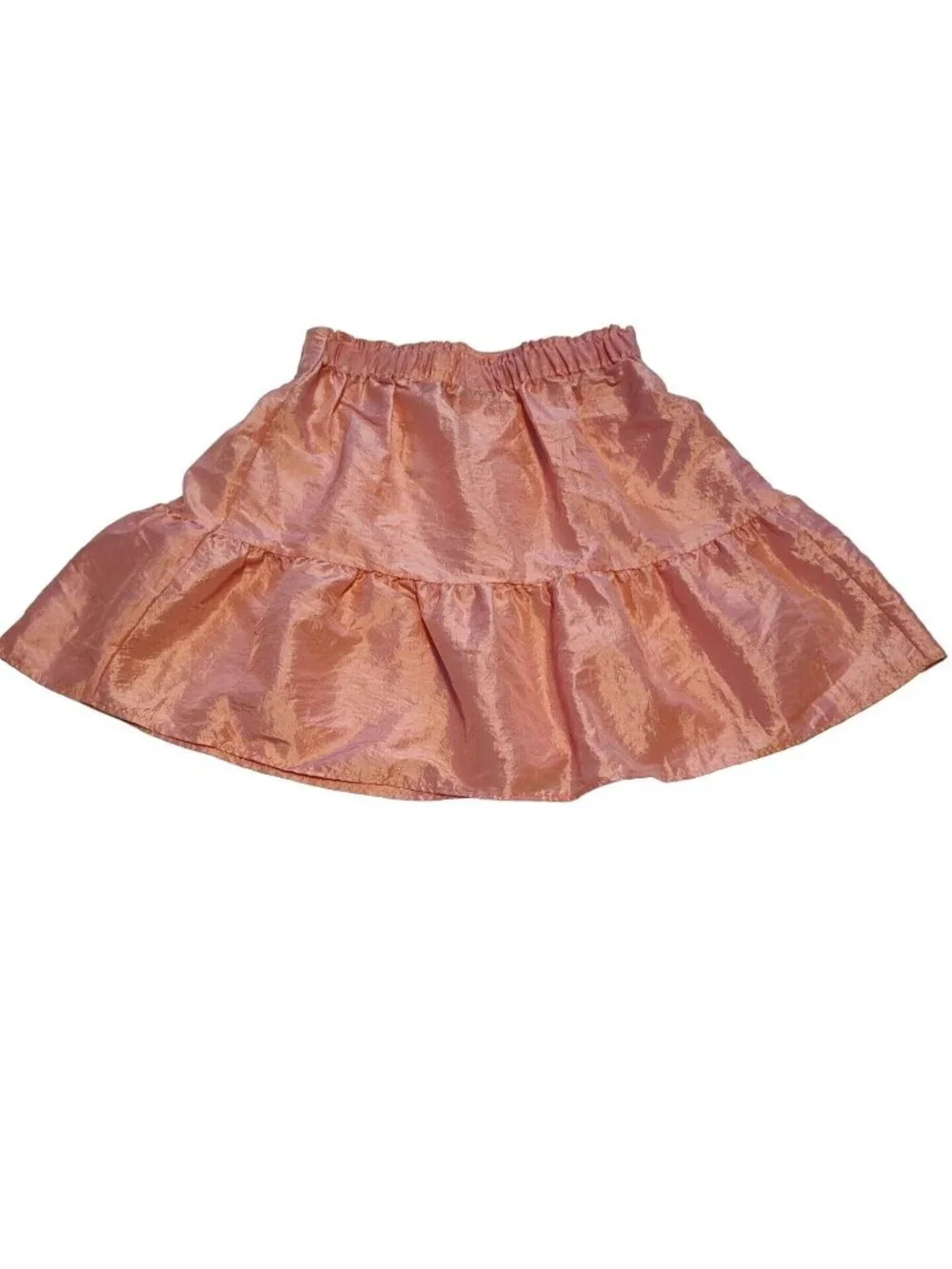 Topshop A-line Full Skirt Tiered Pleated Women Size 8 Pink Pull-on NEW
